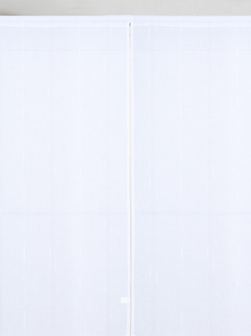 Coppia di piccole tende con strisce verticali lucide Bianco - Kiabi