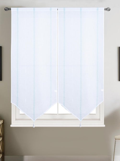 Coppia di piccole tende con strisce verticali lucide - Kiabi