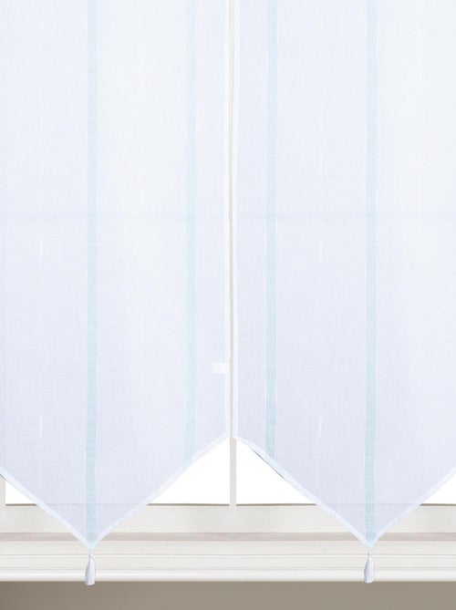 Coppia di piccole tende con strisce verticali lucide - Kiabi