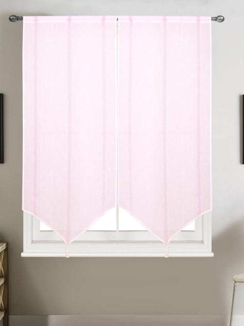 Coppia di piccole tende con strisce verticali lucide - Kiabi