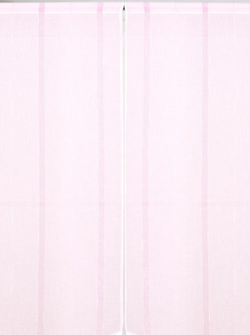 Coppia di piccole tende con strisce verticali lucide - Kiabi