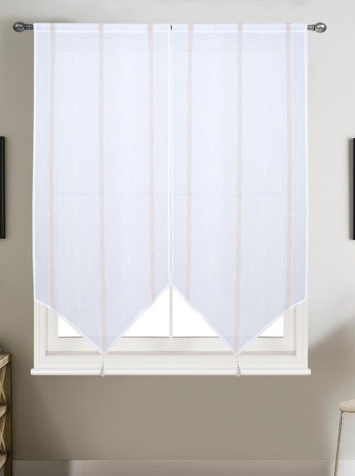 Coppia di piccole tende con strisce verticali lucide - Kiabi
