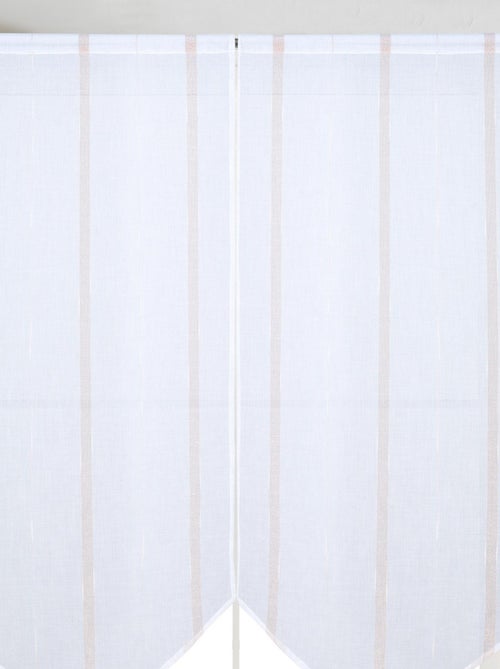 Coppia di piccole tende con strisce verticali lucide - Kiabi