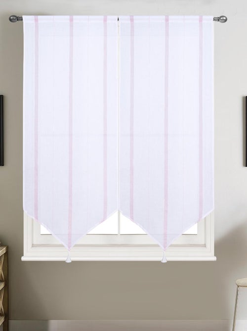 Coppia di piccole tende con strisce verticali lucide - Kiabi