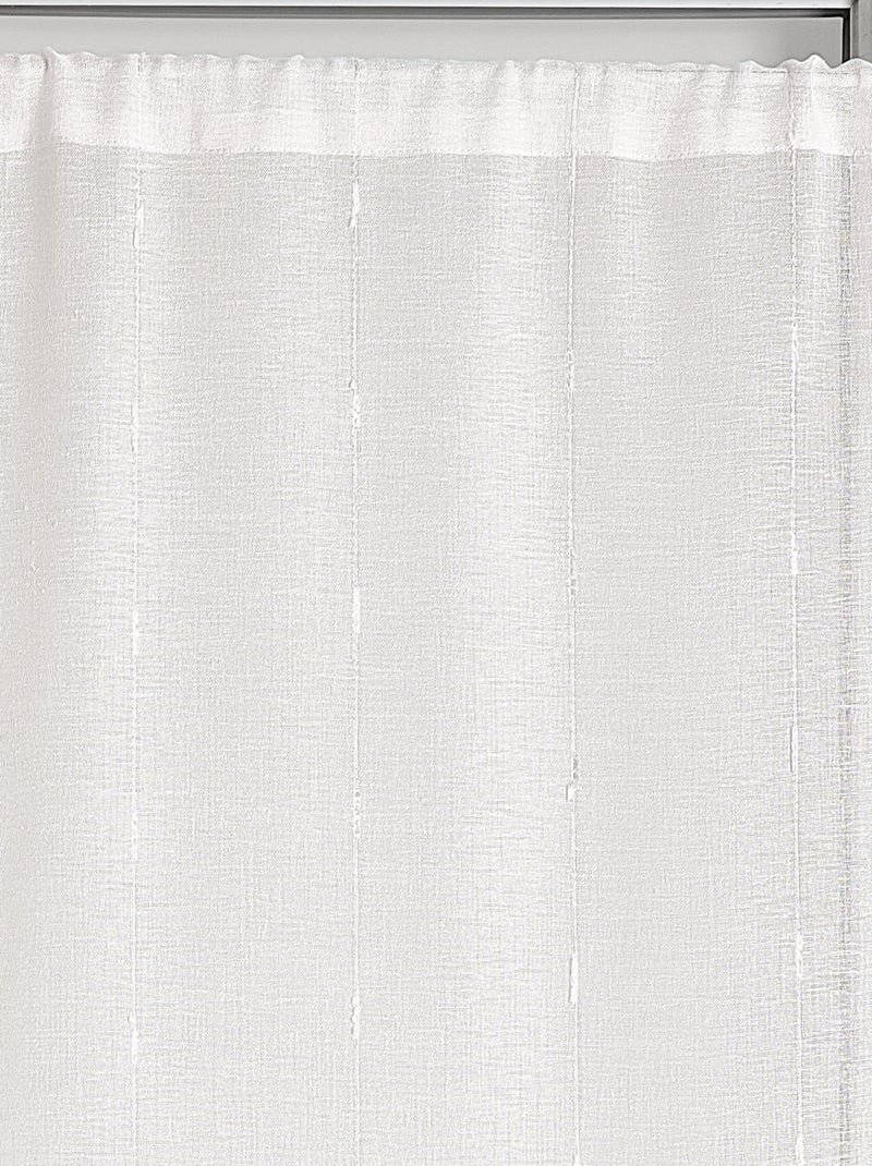 Coppia di piccole tende diritte in filo fiammato Bianco - Kiabi