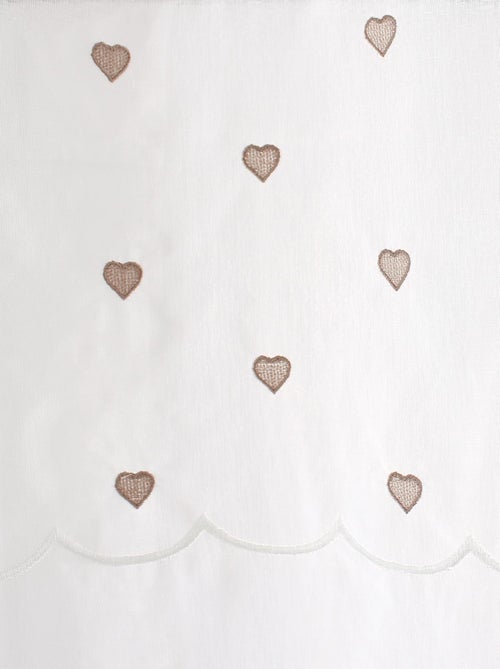 Coppia di piccole tende dritte con top a forma di cuore - Kiabi