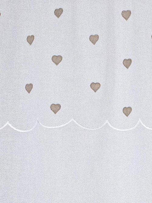 Coppia di piccole tende dritte con top a forma di cuore - Kiabi