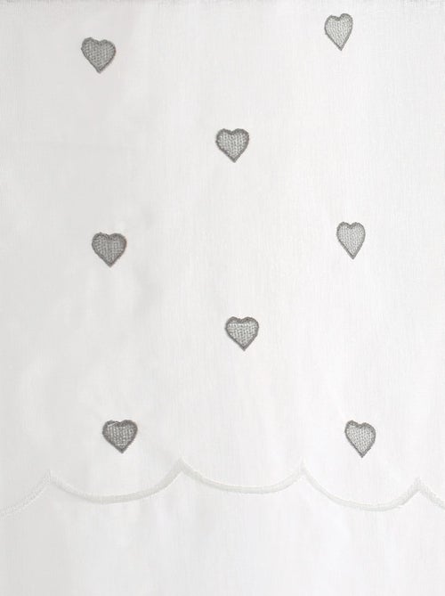 Coppia di piccole tende dritte con top a forma di cuore - Kiabi