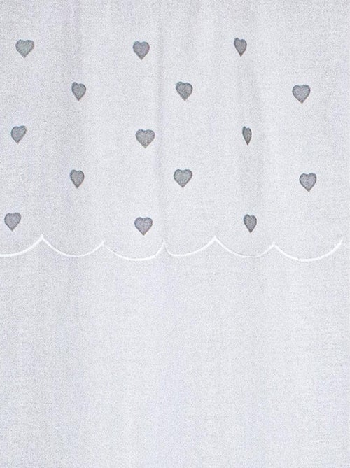 Coppia di piccole tende dritte con top a forma di cuore - Kiabi