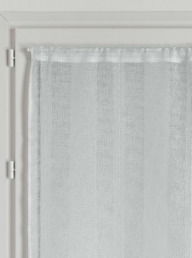Coppia di piccole tende lisce a righe fantasia Bianco - Kiabi
