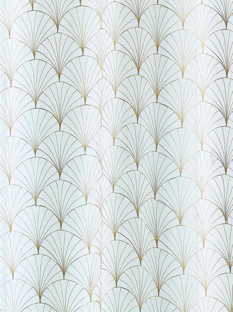Coppia di piccole tende ricamate art déco Beige - Kiabi