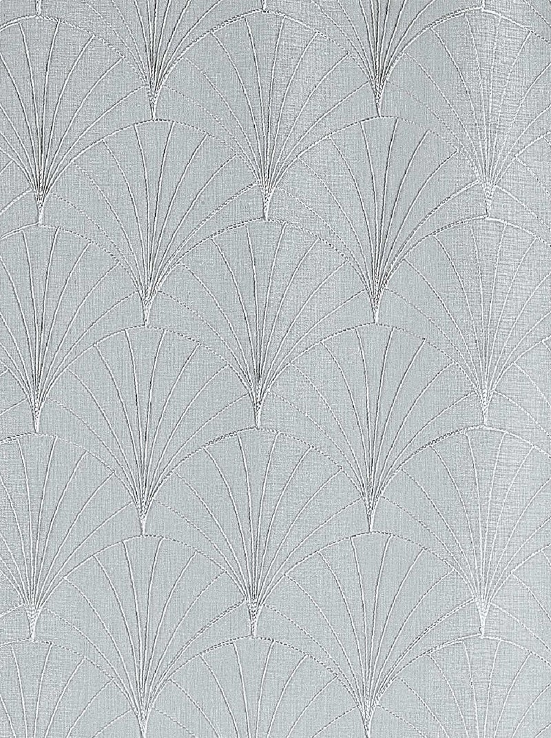 Coppia di piccole tende ricamate art déco Bianco - Kiabi