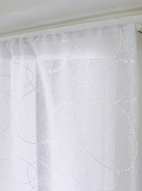 Coppia di piccole tende ricamate con sfere - Kiabi