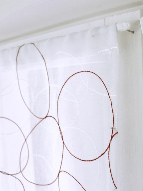 Coppia di piccole tende ricamate con sfere - Kiabi
