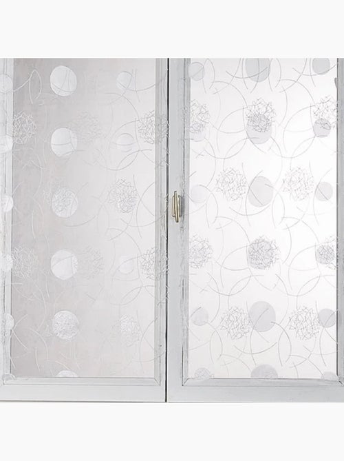 Coppia di piccole tende trasparenti dritte in organza ricamata - Kiabi