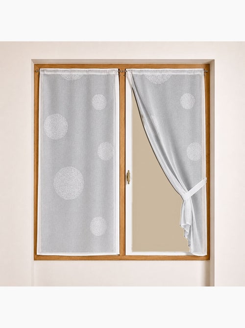 Coppia di piccoli tendaggi ricamati con grandi cerchi in filo lurex - Kiabi Coppia di piccoli tendaggi ricamati con grandi cerchi in filo lurex - Kiabi