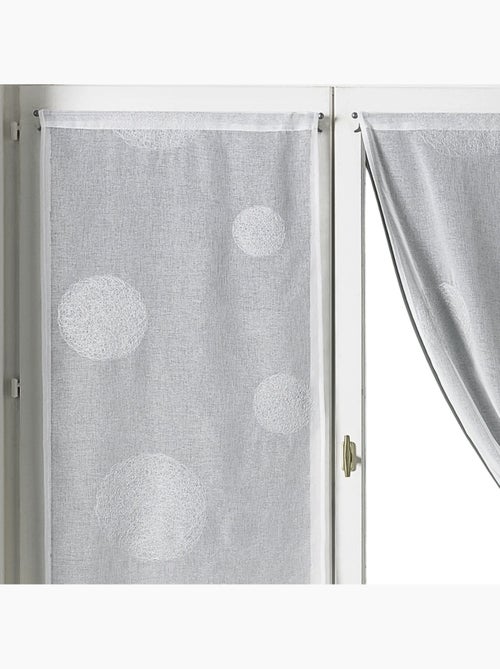 Coppia di piccoli tendaggi ricamati con grandi cerchi in filo lurex - Kiabi Coppia di piccoli tendaggi ricamati con grandi cerchi in filo lurex - Kiabi