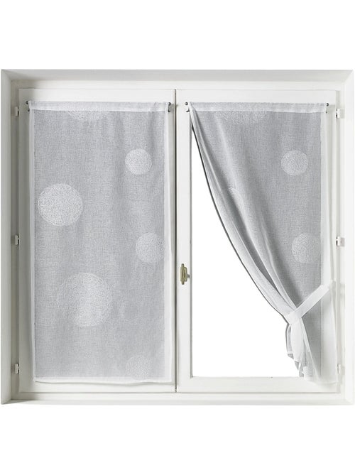 Coppia di piccoli tendaggi ricamati con grandi cerchi in filo lurex - Kiabi Coppia di piccoli tendaggi ricamati con grandi cerchi in filo lurex - Kiabi