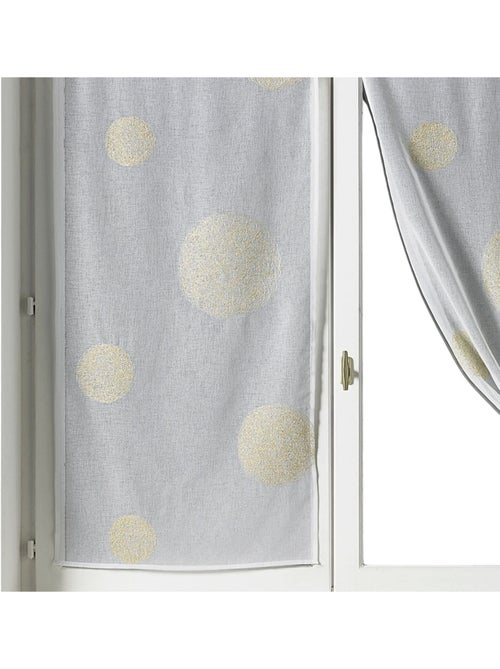 Coppia di piccoli tendaggi ricamati con grandi cerchi in filo lurex - Kiabi Coppia di piccoli tendaggi ricamati con grandi cerchi in filo lurex - Kiabi