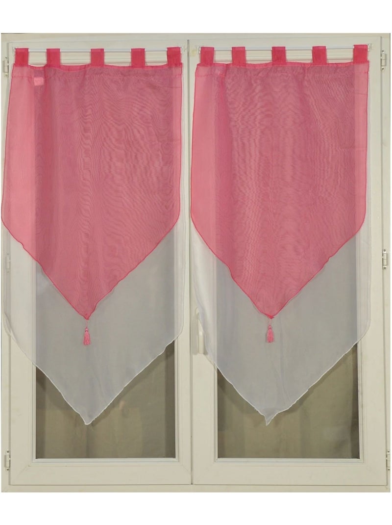Coppia di piccoli tendini bicolori con pompon Rosa - Kiabi