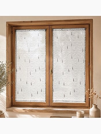 Coppia di piccoli tendini in organza jacquard con motivi a gocce