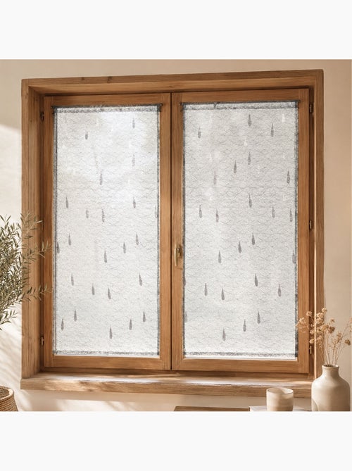 Coppia di piccoli tendini in organza jacquard con motivi a gocce - Kiabi