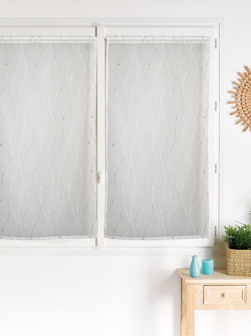 Coppia di tende a onde ricamate per finestra - Kiabi