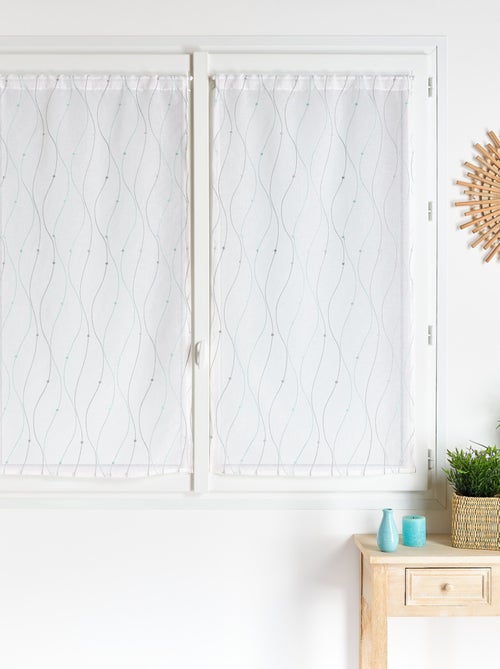 Coppia di tende a onde ricamate per finestra - Kiabi