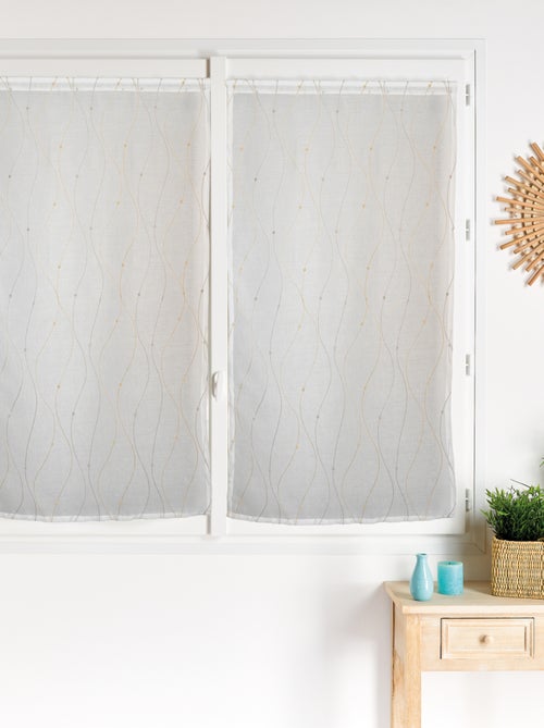 Coppia di tende a onde ricamate per finestra - Kiabi