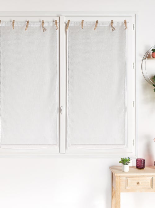 Coppia di tende con nastro di juta - Kiabi