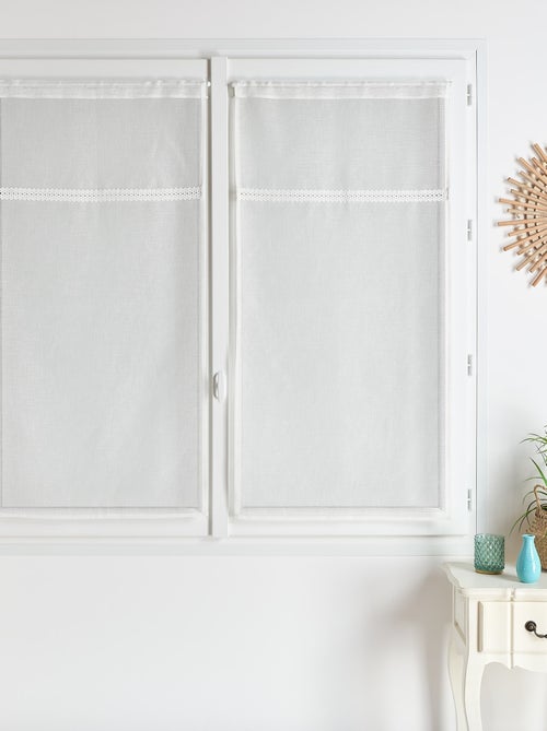 Coppia di tende con nastro in macramè - Kiabi