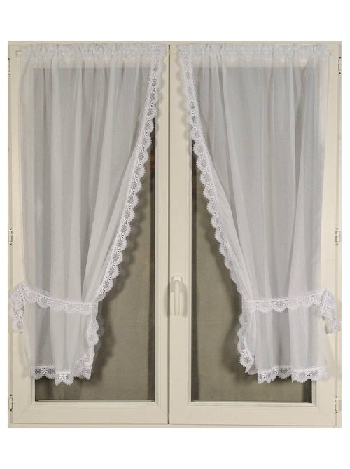 Coppia di tende da donna con bordi in macramè - Kiabi