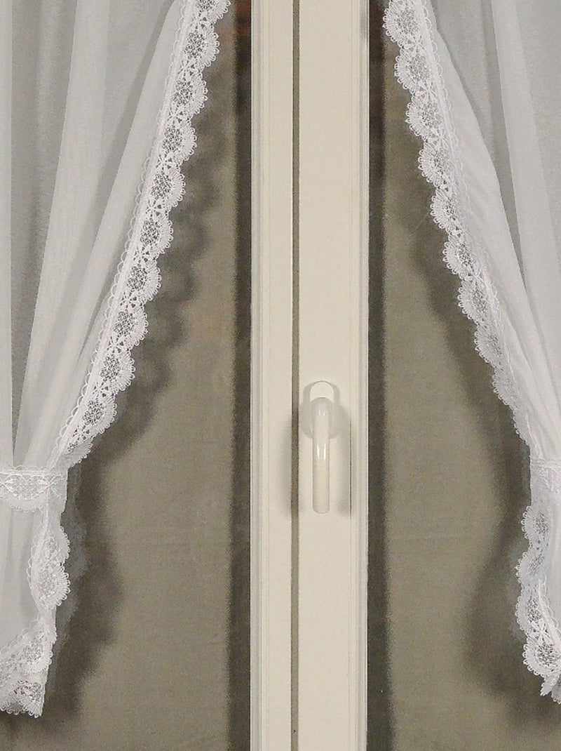 Coppia di tende da donna con bordi in macramè Bianco - Kiabi