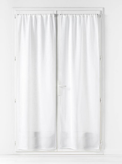 Coppia di tende effetto lino bianco Haltona - Kiabi