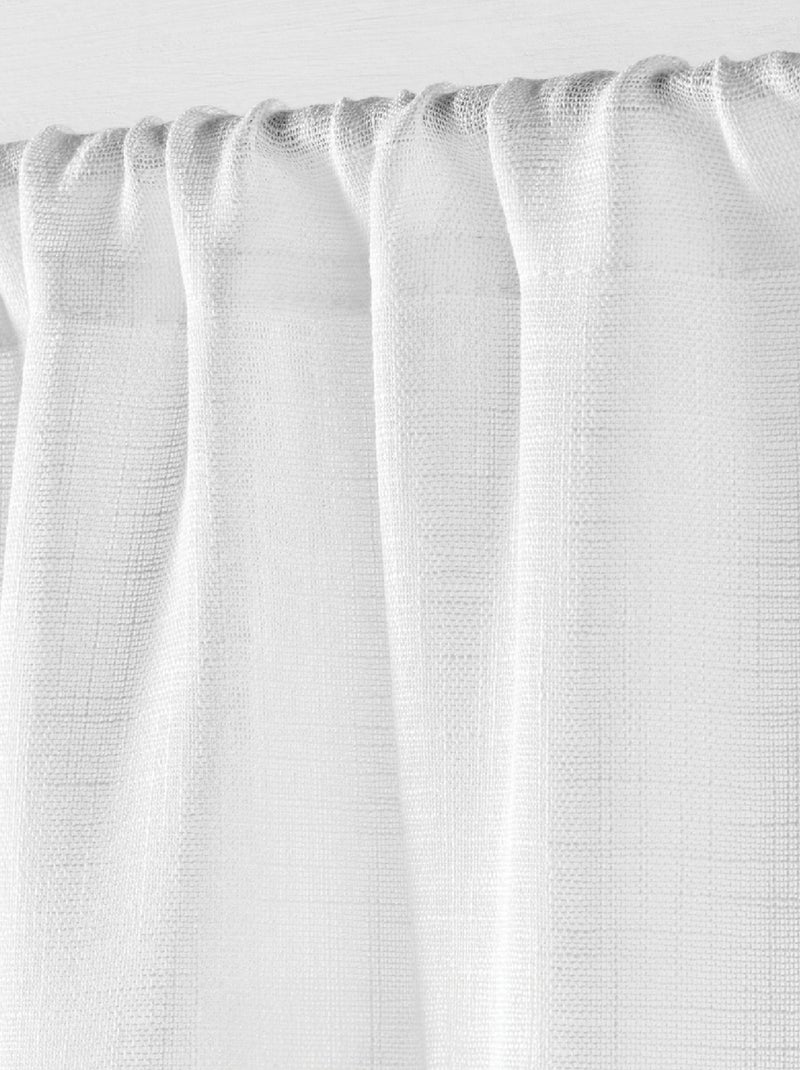 Coppia di tende effetto lino bianco Haltona Bianco - Kiabi