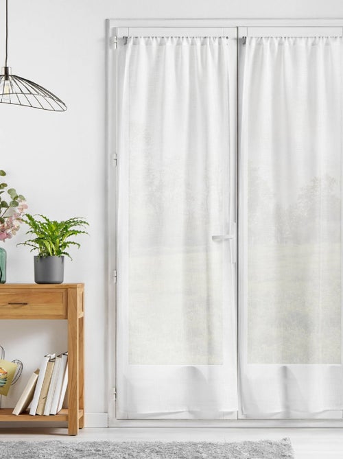 Coppia di tende effetto lino bianco Haltona - Kiabi