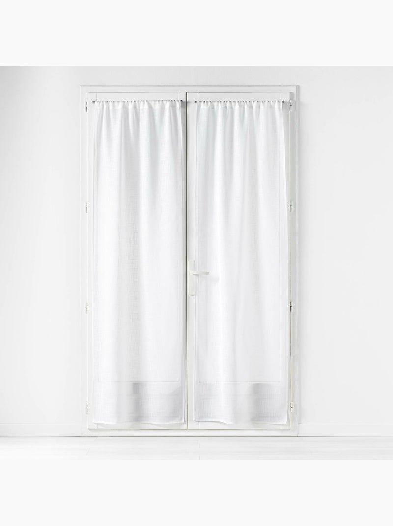 Coppia di tende effetto lino bianco Haltona Bianco - Kiabi