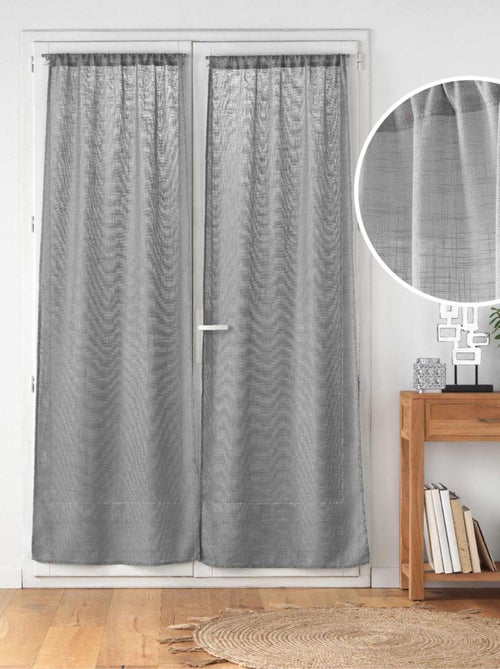 Coppia di tende effetto lino bianco Haltona - Kiabi