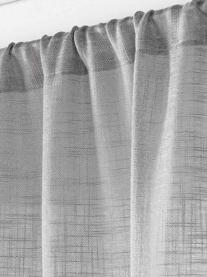Coppia di tende effetto lino bianco Haltona Grigio - Kiabi