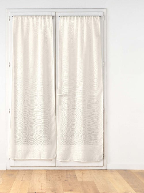 Coppia di tende effetto lino bianco Haltona - Kiabi