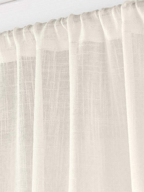 Coppia di tende effetto lino bianco Haltona - Kiabi