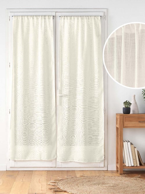 Coppia di tende effetto lino bianco Haltona - Kiabi