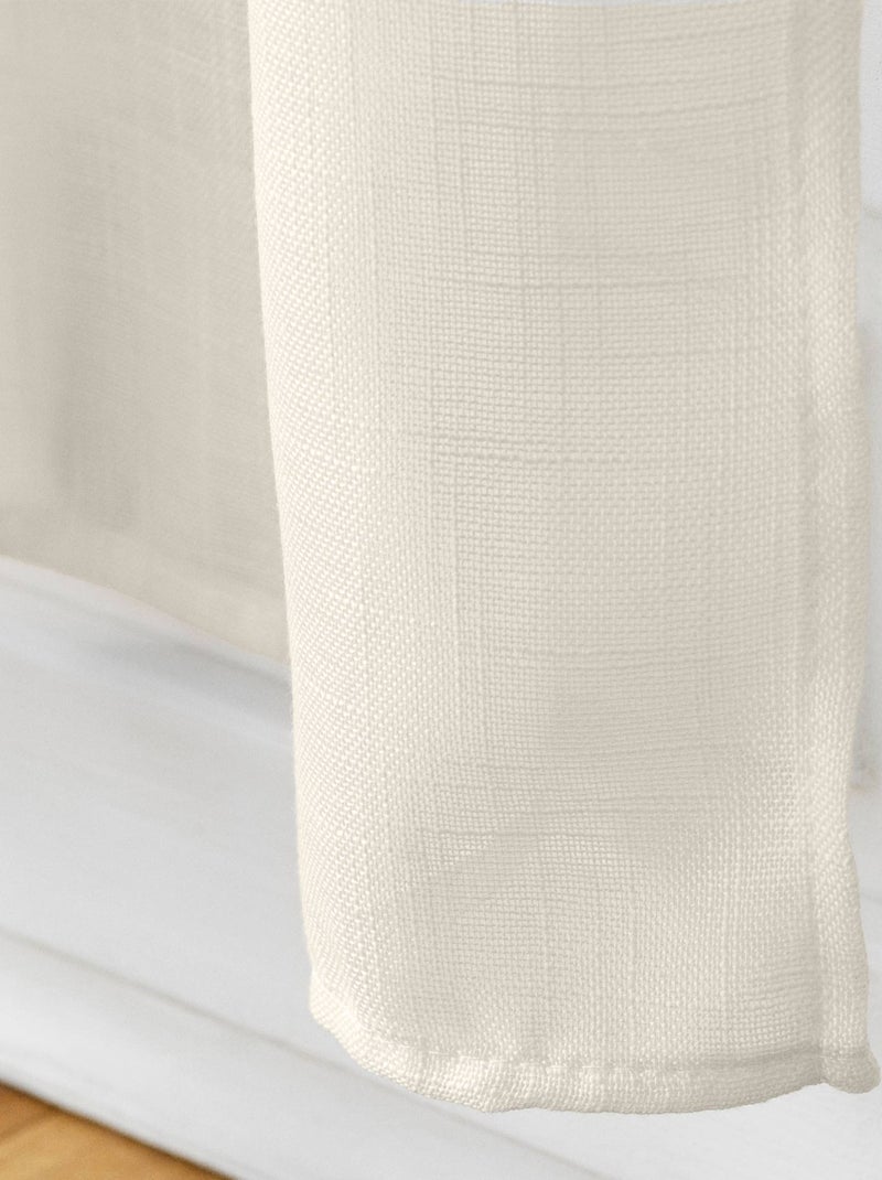 Coppia di tende effetto lino bianco Haltona Legno naturale - Kiabi