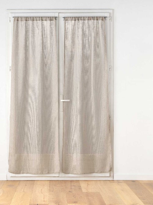 Coppia di tende effetto lino bianco Haltona - Kiabi