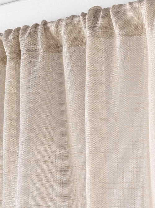 Coppia di tende effetto lino bianco Haltona - Kiabi