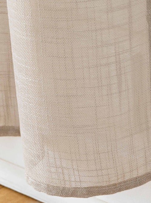 Coppia di tende effetto lino bianco Haltona - Kiabi