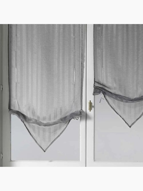 Coppia di tende trasparenti a punte con fili di lurex - Kiabi Coppia di tende trasparenti a punte con fili di lurex - Kiabi