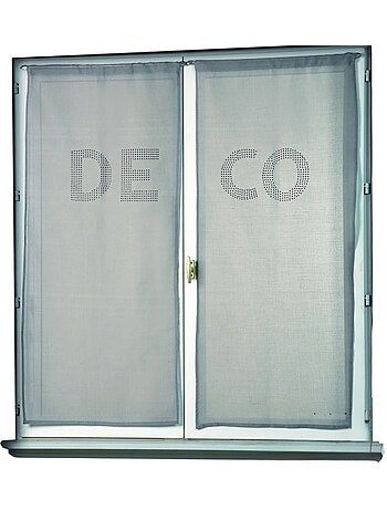 Coppia di tende trasparenti con strass “deco”