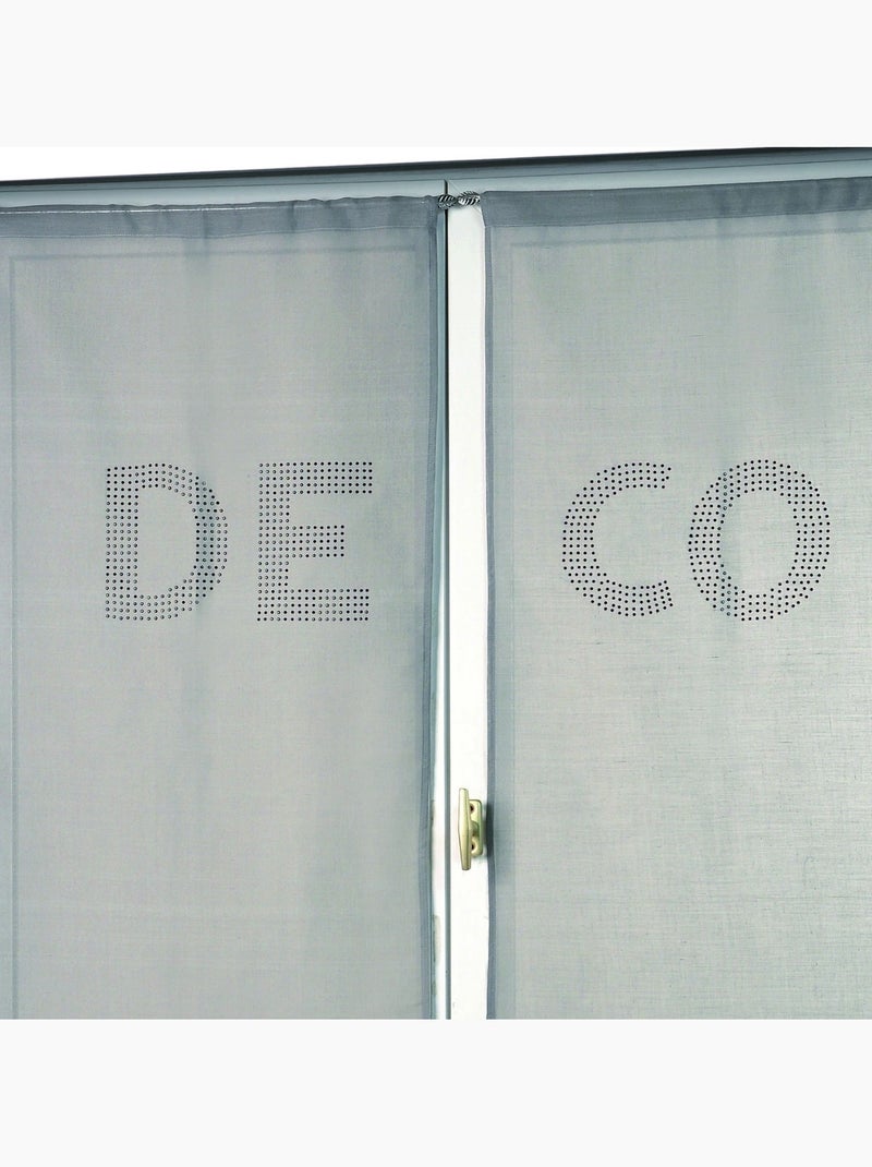 Coppia di tende trasparenti con strass “DECO” Grigio chiaro - Kiabi