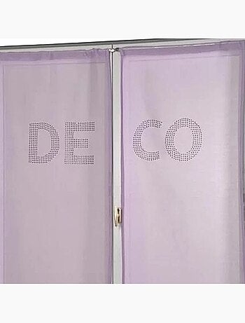 Coppia di tende trasparenti con strass “deco”